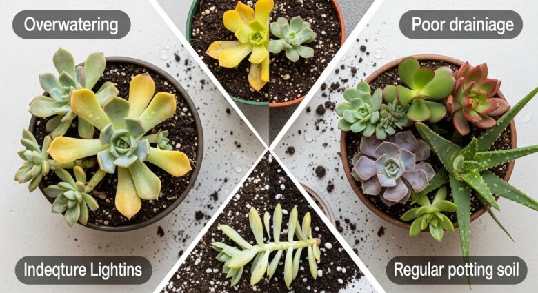 erros comuns cultivo suculentas