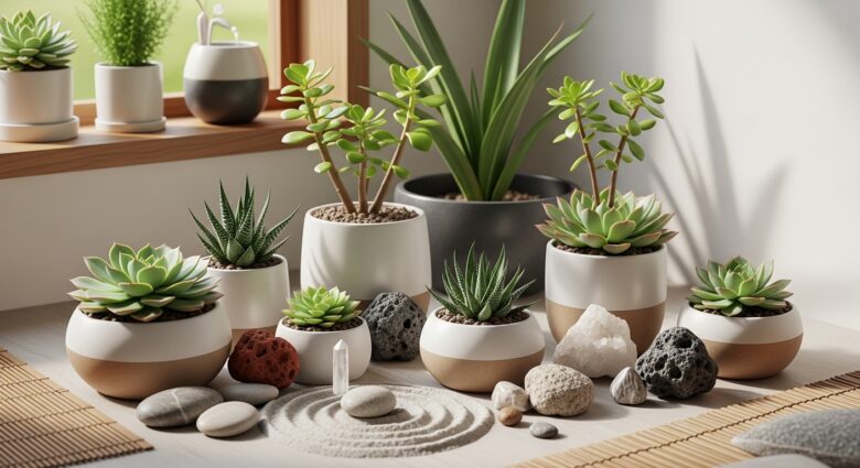 Como criar um canto zen em casa com suculentas e pedras naturais